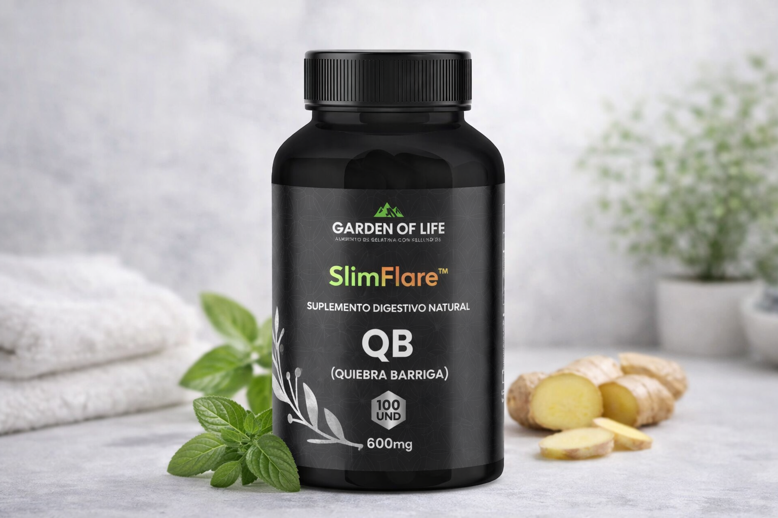 SlimFlare™ – Suplemento Digestivo Natural 600 mg CON INVIMA