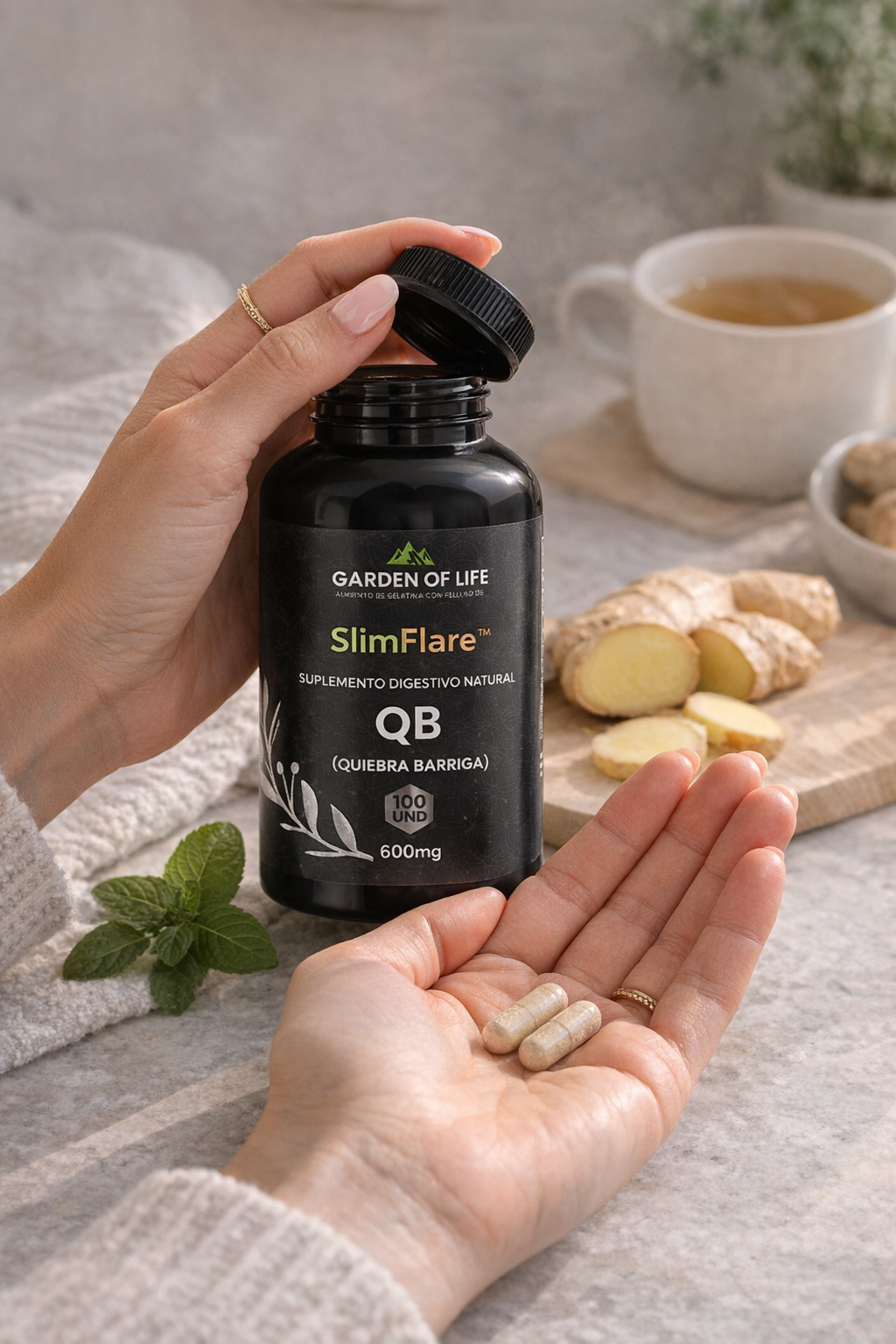 SlimFlare™ – Suplemento Digestivo Natural 600 mg CON INVIMA