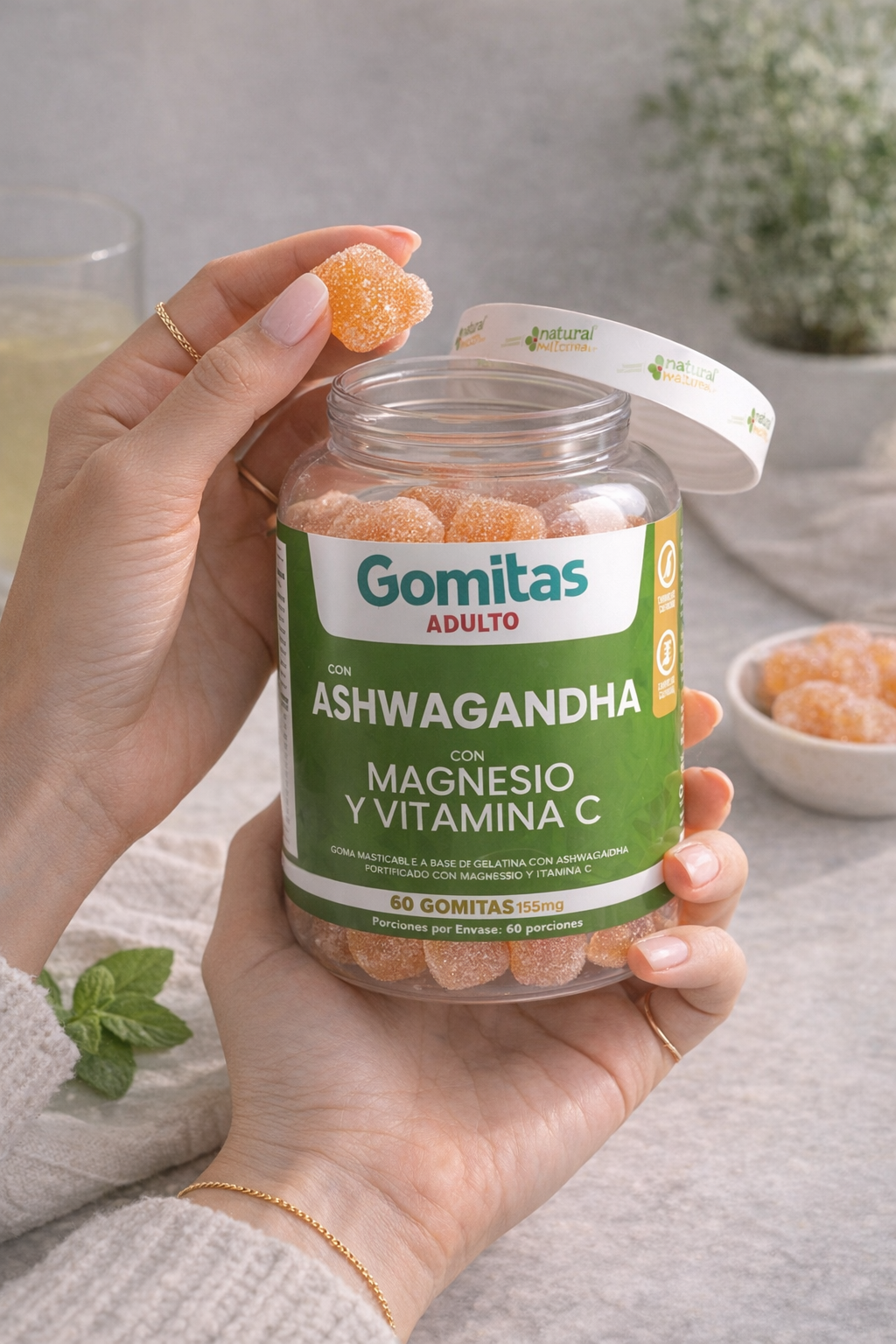 SereniVibe™ | ASHWAGANDHA CON MAGNESIO GOMAS
