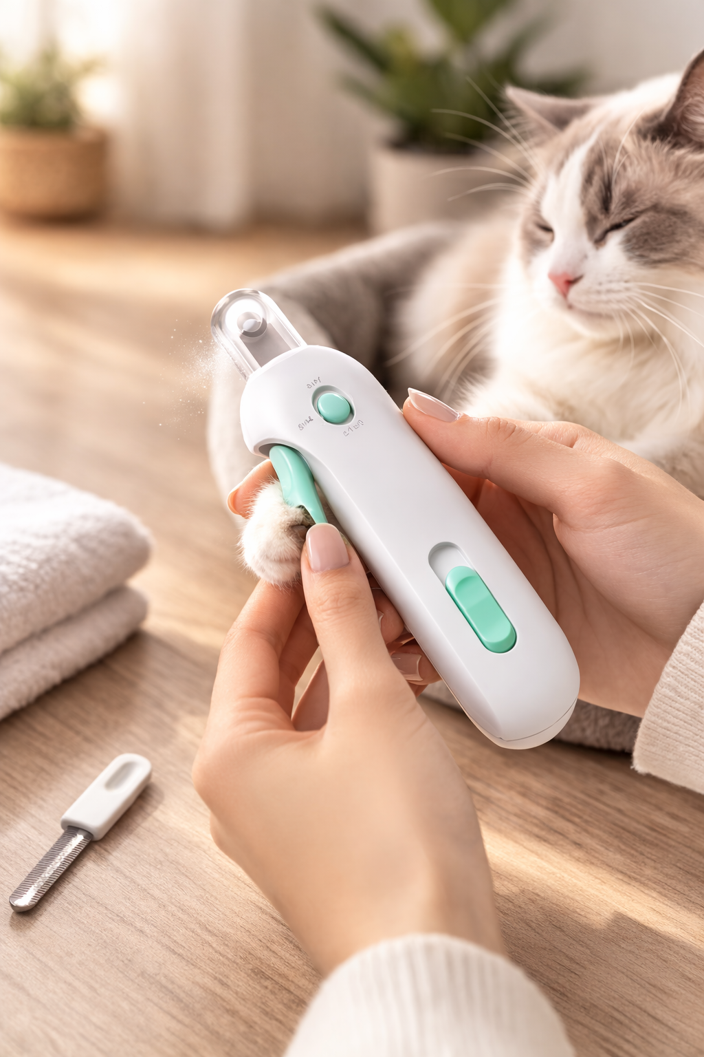 PetTrim™ | Corta uñas ergonómico con barrera