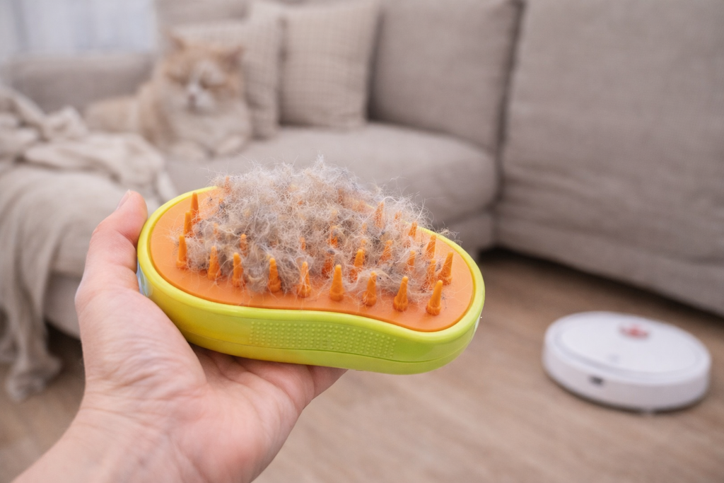 KittyCloud™ Cepillo De Vapor 3en1 Masajeador Gatos